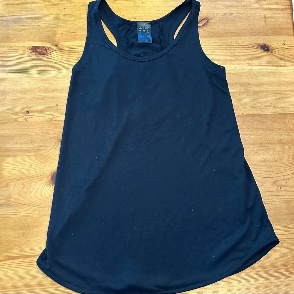Karlie Kloss Adidas black racer back tank